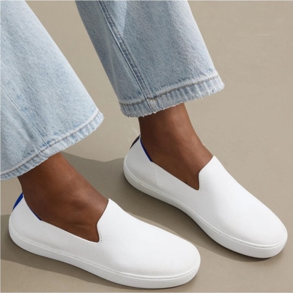 Rothy's The Original Slip On Sneaker Size 7 - Bright White - Picture 1 of 12